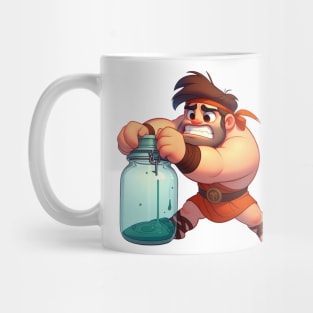 Hercules Struggles To Open A jar Mug